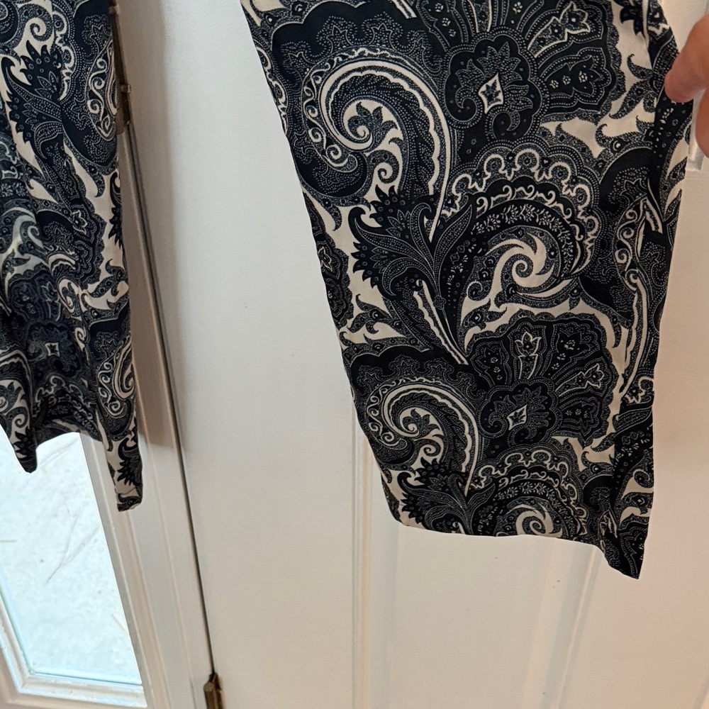 J. Crew Black and White Paisley pants - Picture 4 of 4